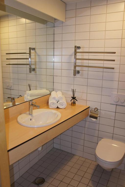 Koupelna v ubytování Zaliasis slenis - Self check-in hotel - Free parking