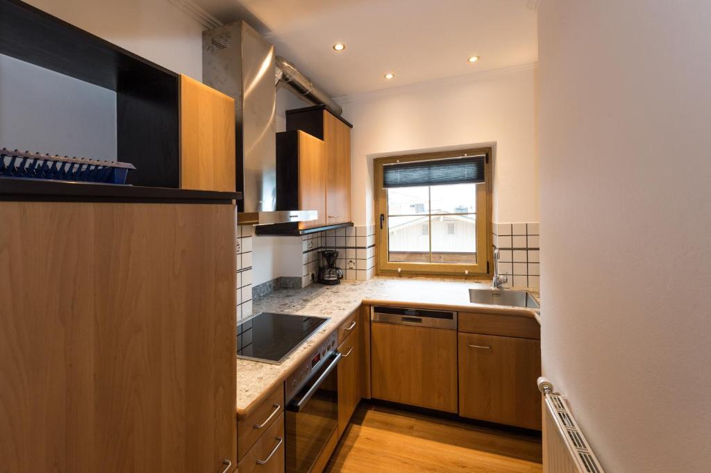 Kuchyň nebo kuchyňský kout v ubytování Gästehaus Ingeborg