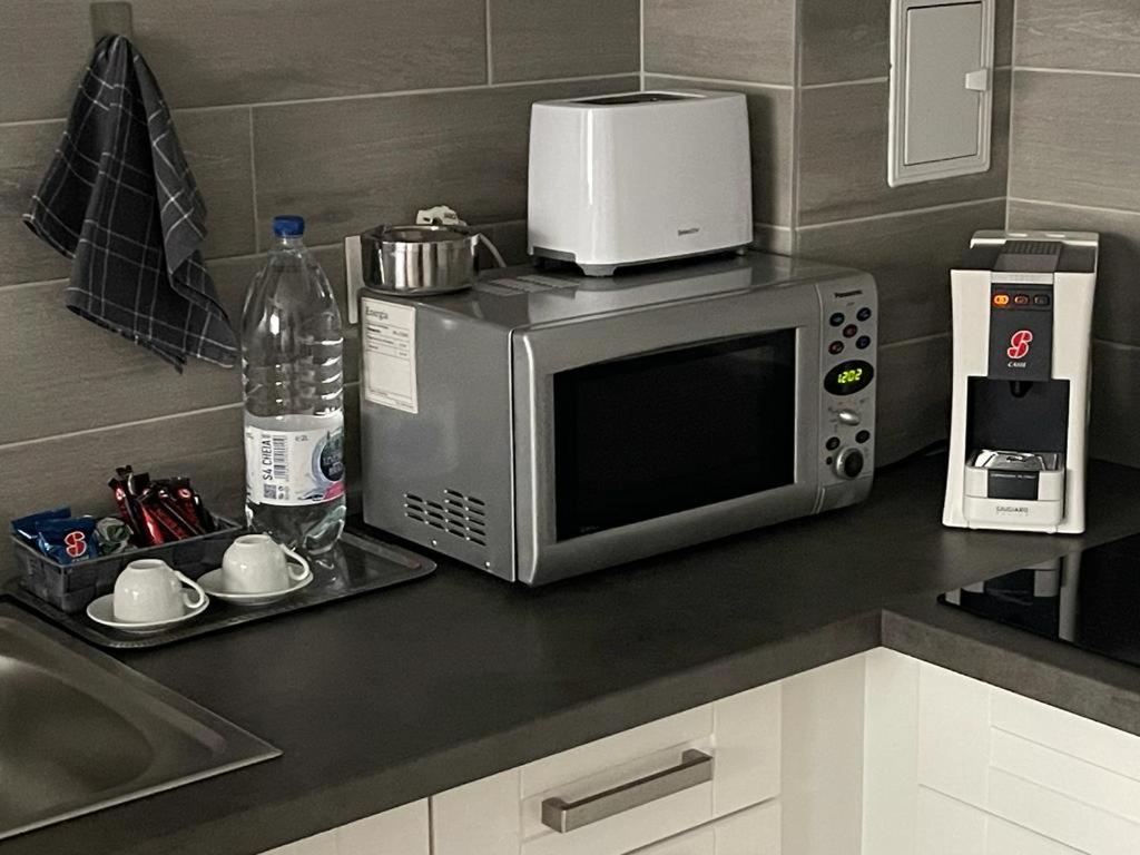 Kuchyň nebo kuchyňský kout v ubytování Phoenix Luxury Apartment