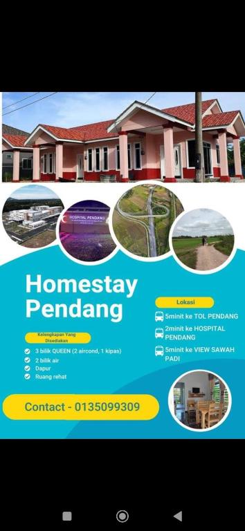 a flyer for a homescreen rendering of a house at Homestay Pendang in Pendang
