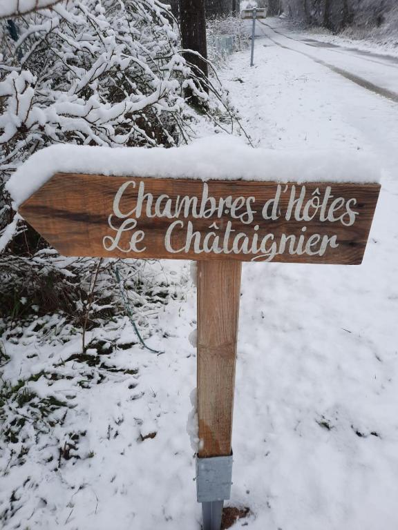 Chambre d'hôte Le Châtaignier v zimě