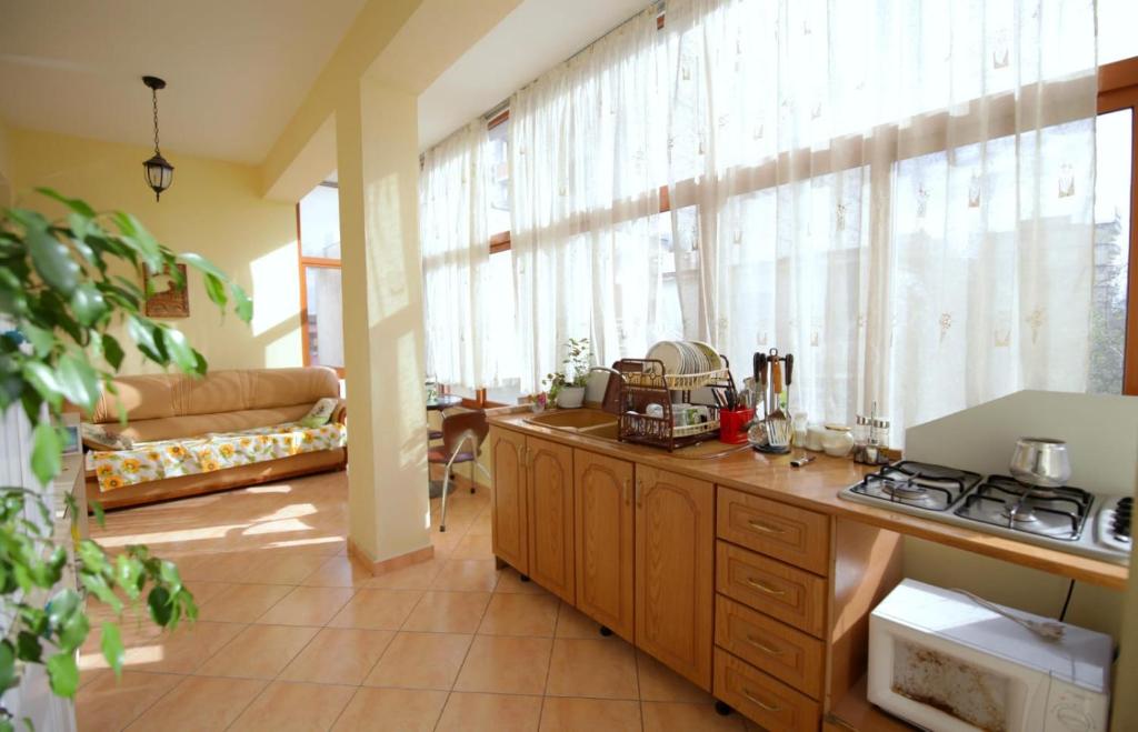 Kuchyň nebo kuchyňský kout v ubytování My Home Guest House