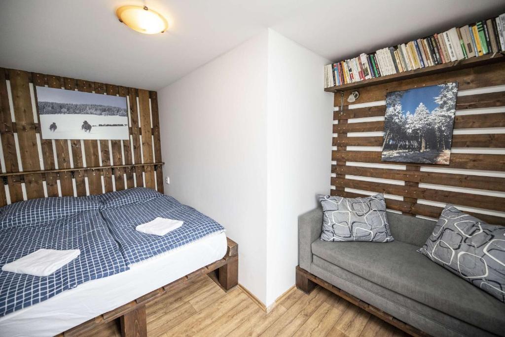 Postel nebo postele na pokoji v ubytování Chata Orlik - all inclusive & wellness