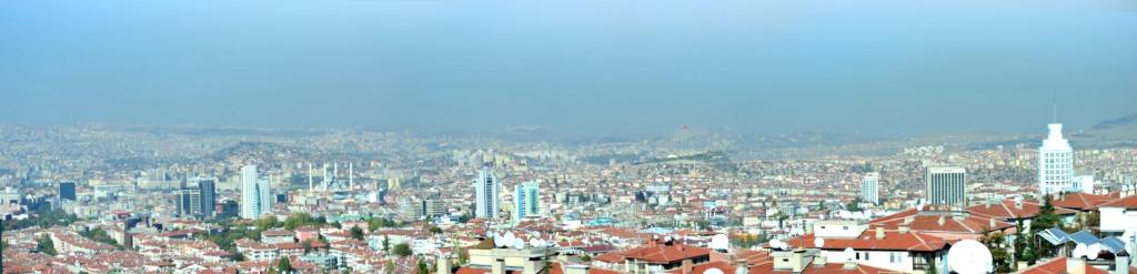Nespecifikovaný výhled na destinaci Ankara nebo výhled na město při pohledu z hotelu
