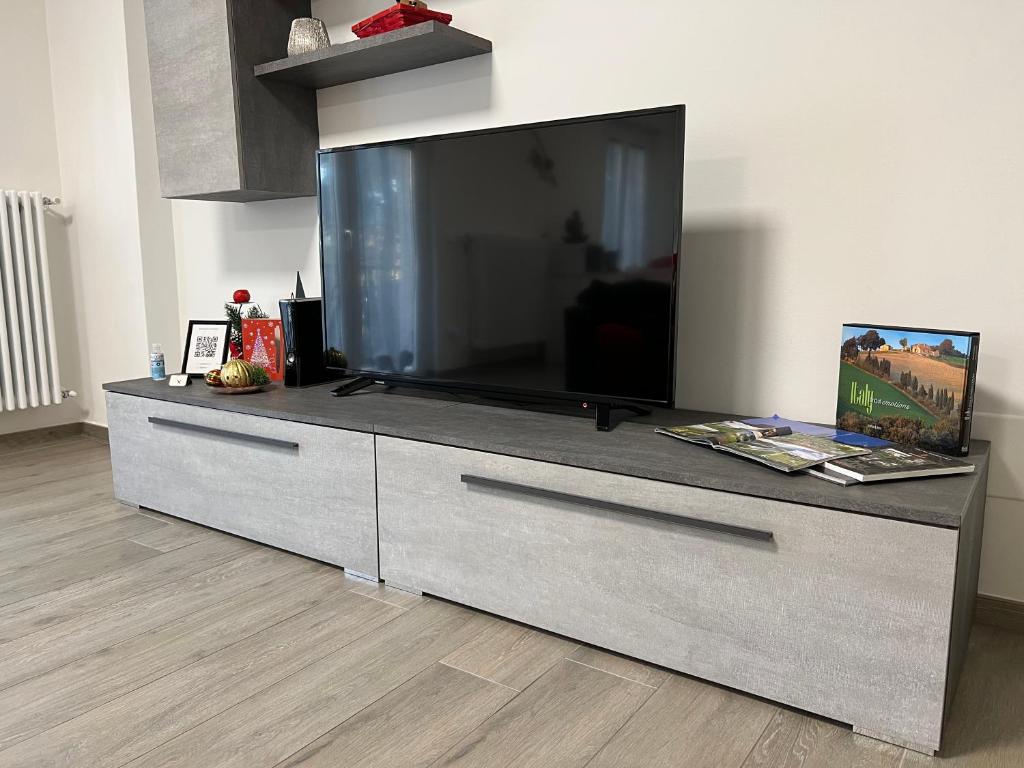 TV a/nebo společenská místnost v ubytování IL BARCAIOLO