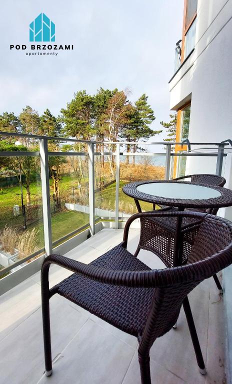 Balkón alebo terasa v ubytovaní Pod Brzozami Apartamenty Let's Sea Gąski