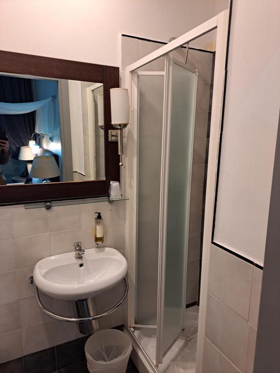 Koupelna v ubytování Hotel Giuggioli