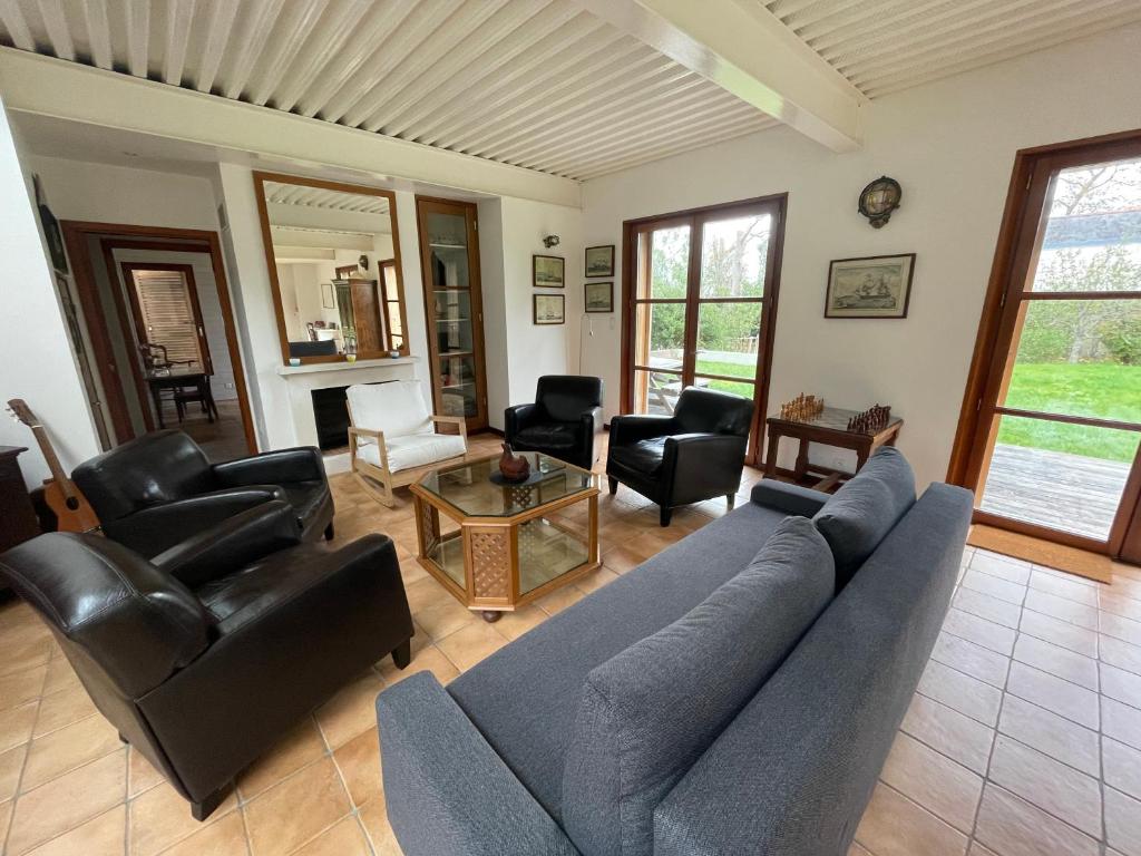 Posedenie v ubytovaní Kerzen - villa avec accès à la plage de Morgat