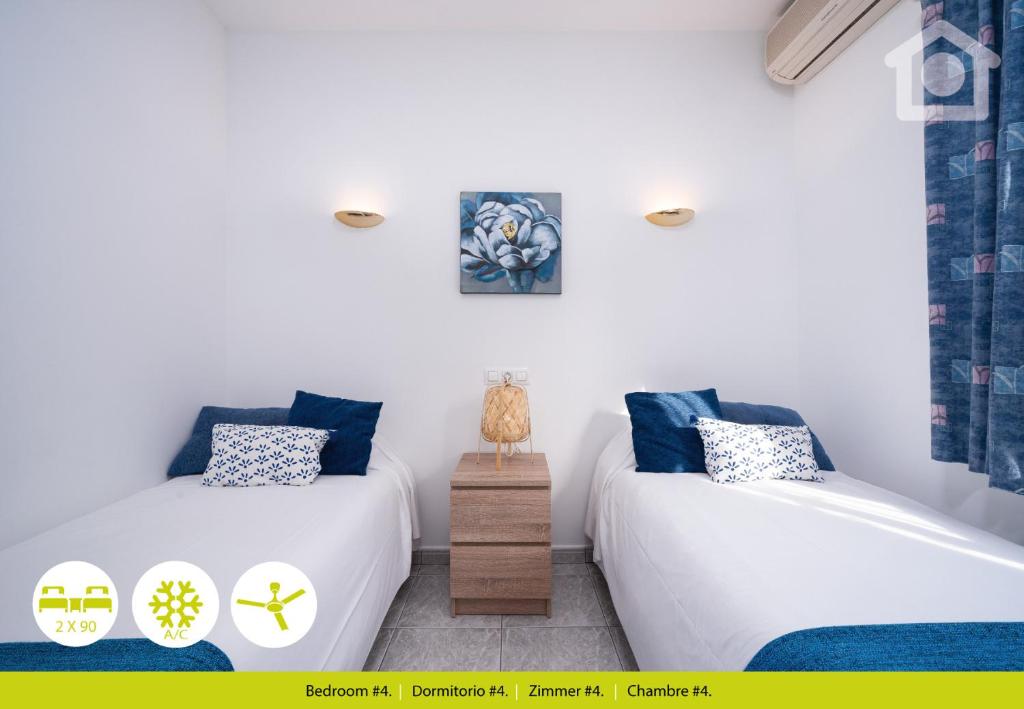 Postel nebo postele na pokoji v ubytování Solhabitat Moraira Diva