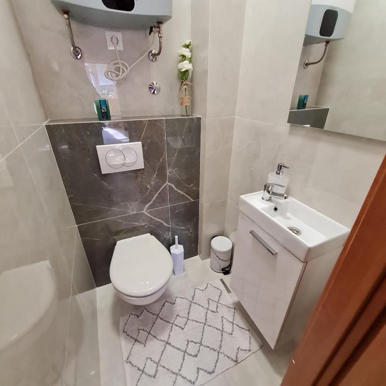 Kúpeľňa v ubytovaní Apartments Villa Odesa with shared pool