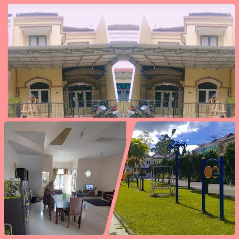 a collage of photos of a building with a house at Villa MountView No 88 Berastagi View in Berastagi