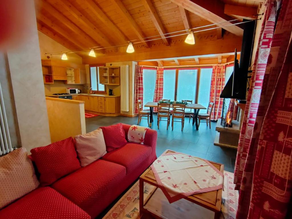 Kuchyň nebo kuchyňský kout v ubytování Chalets Mignon