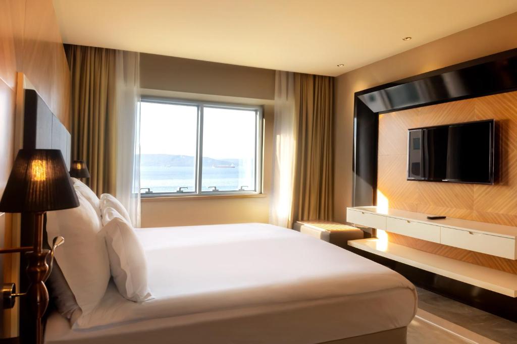 TV a/nebo společenská místnost v ubytování Kolin Hotel Spa & Convention Center