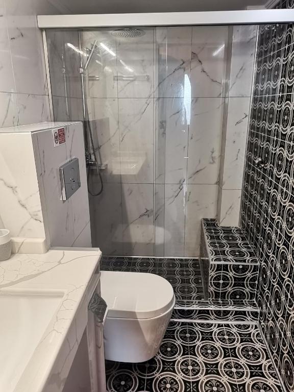 Koupelna v ubytování Ataviros Hotel