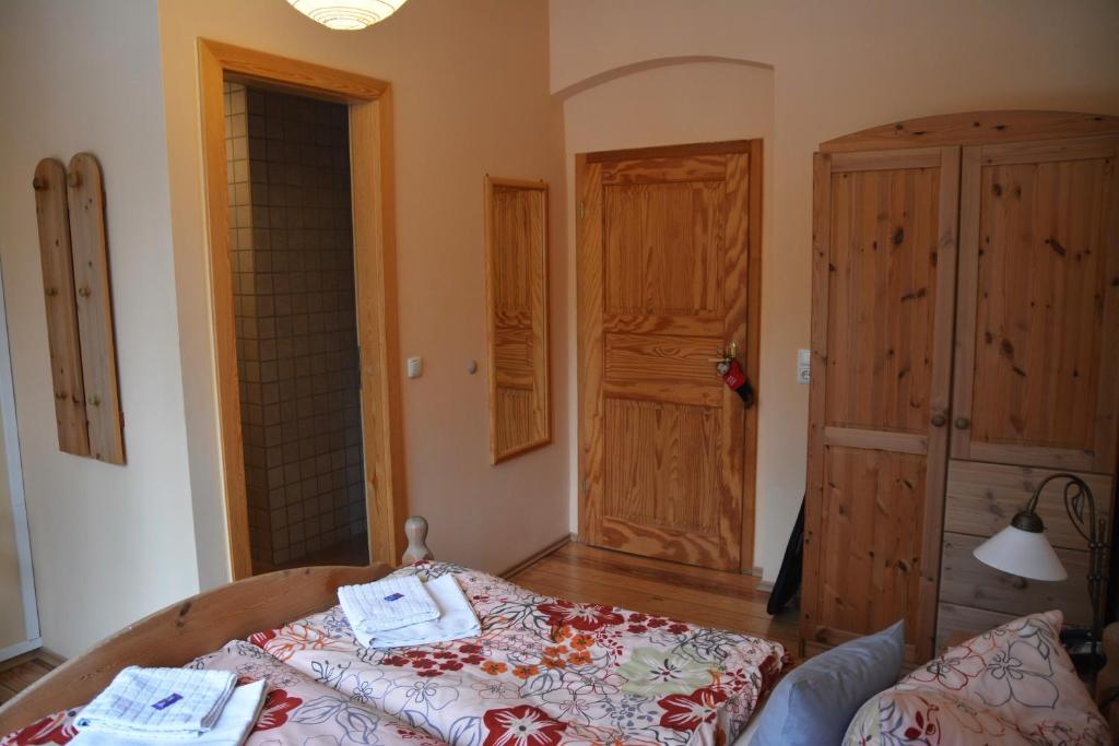Postel nebo postele na pokoji v ubytování Landgasthof Alter Bahnhof