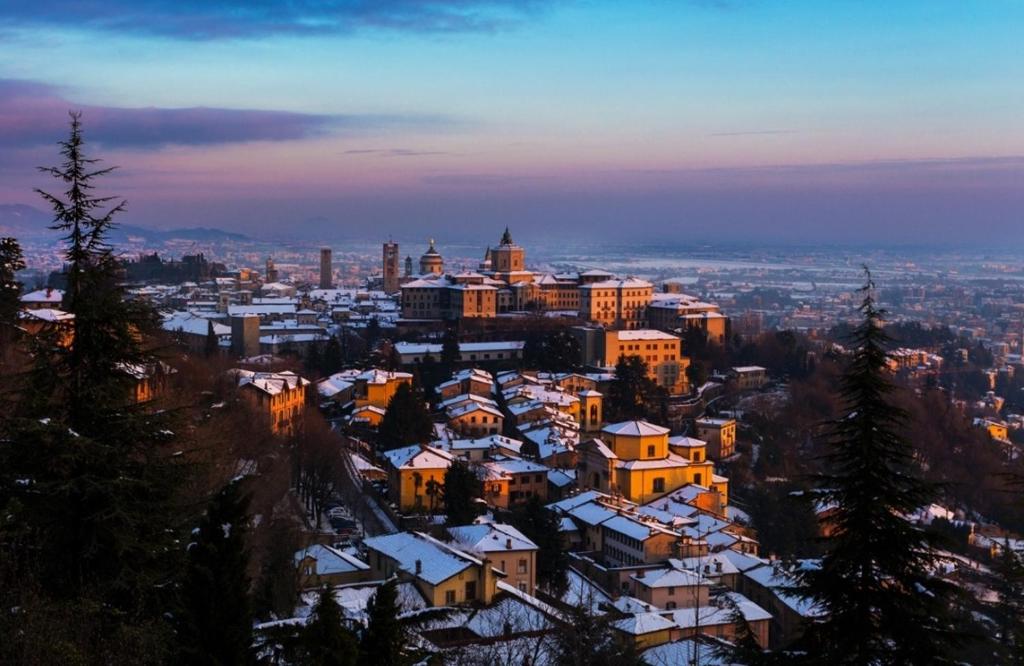 Widok na miasto Bergamo z tego obiektu B&B