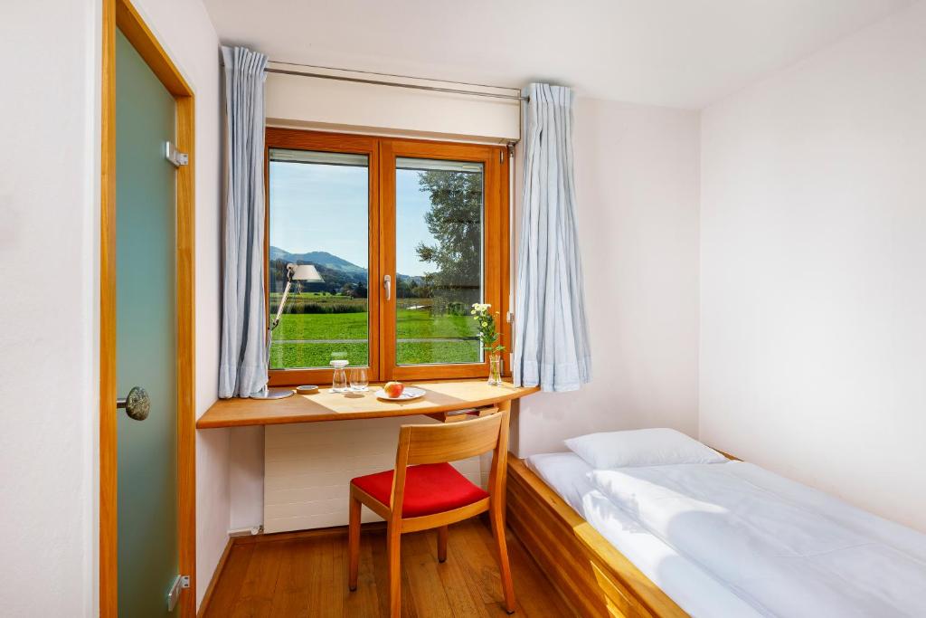 Voodi või voodid majutusasutuse Hotel Restaurant Schiff toas