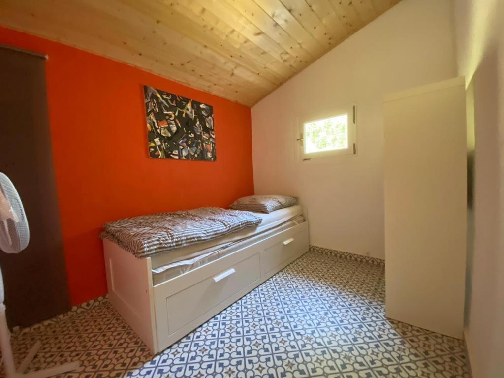 Postel nebo postele na pokoji v ubytování Villa Vrachos - uriges Steinhaus -