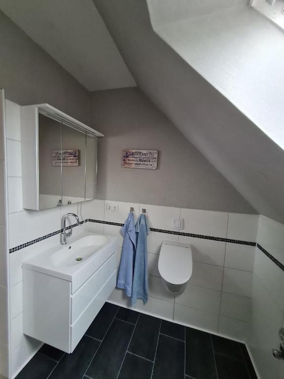 Koupelna v ubytování Ferienwohnung Schmidt