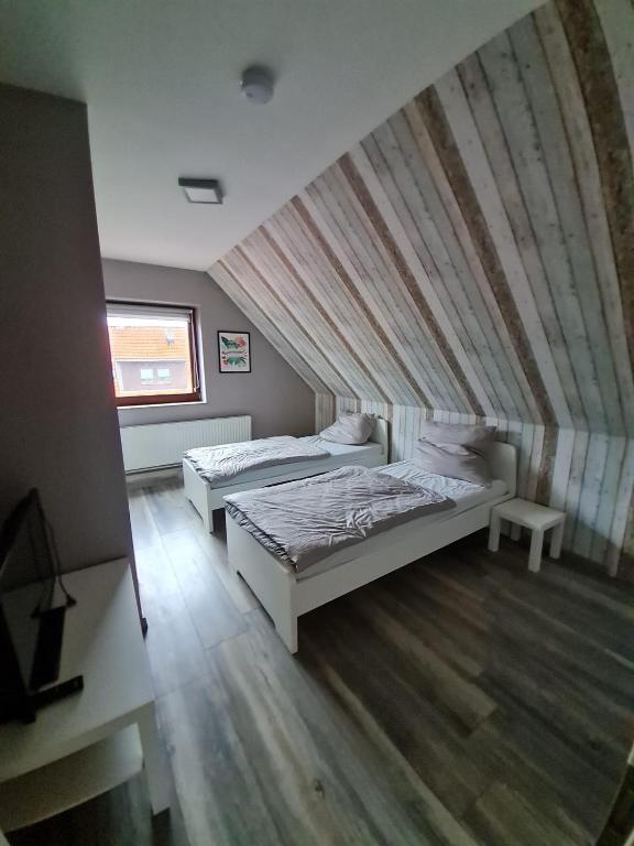Postel nebo postele na pokoji v ubytování Ferienwohnung Schmidt