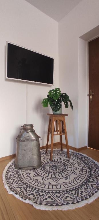 Televízia a/alebo spoločenská miestnosť v ubytovaní Ferienwohnung Hager Kuchl