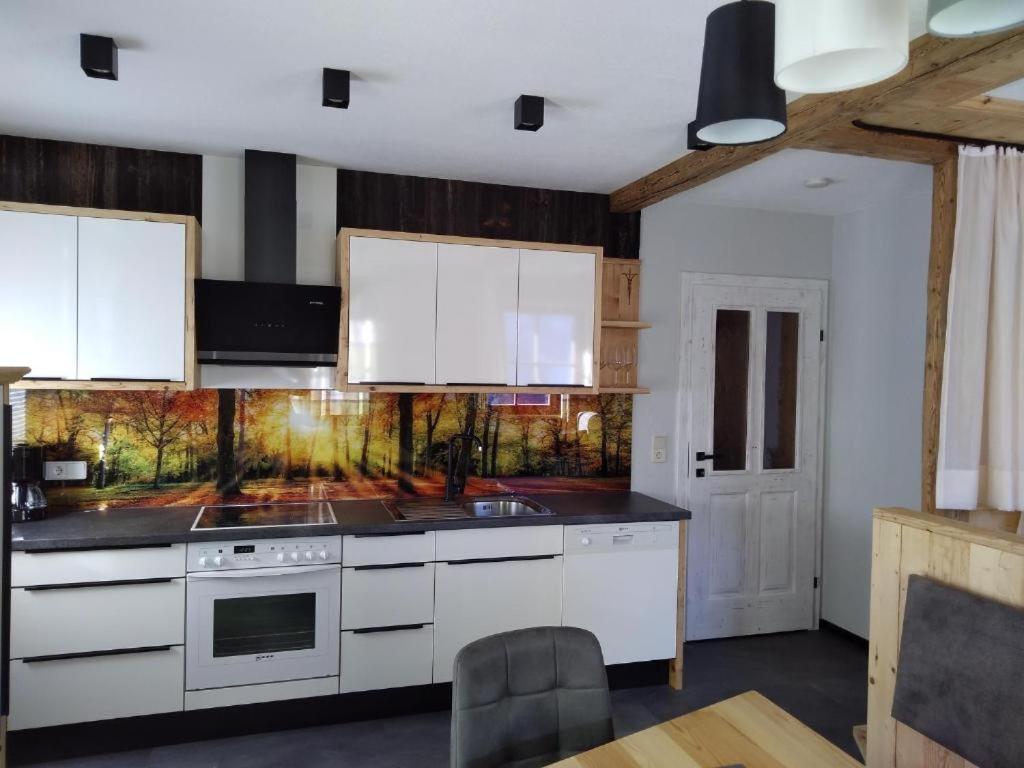 Kuchyň nebo kuchyňský kout v ubytování Martins Comfort Appartement