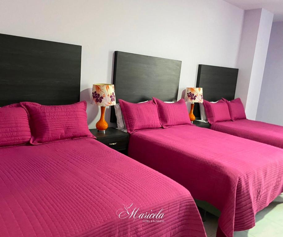 Postel nebo postele na pokoji v ubytování Hotel Maricela