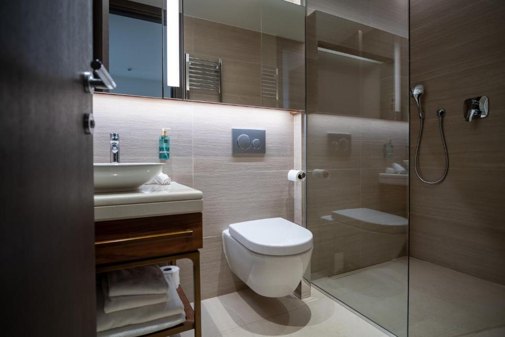 Koupelna v ubytování Paloma Apartment - Portonovi Resort