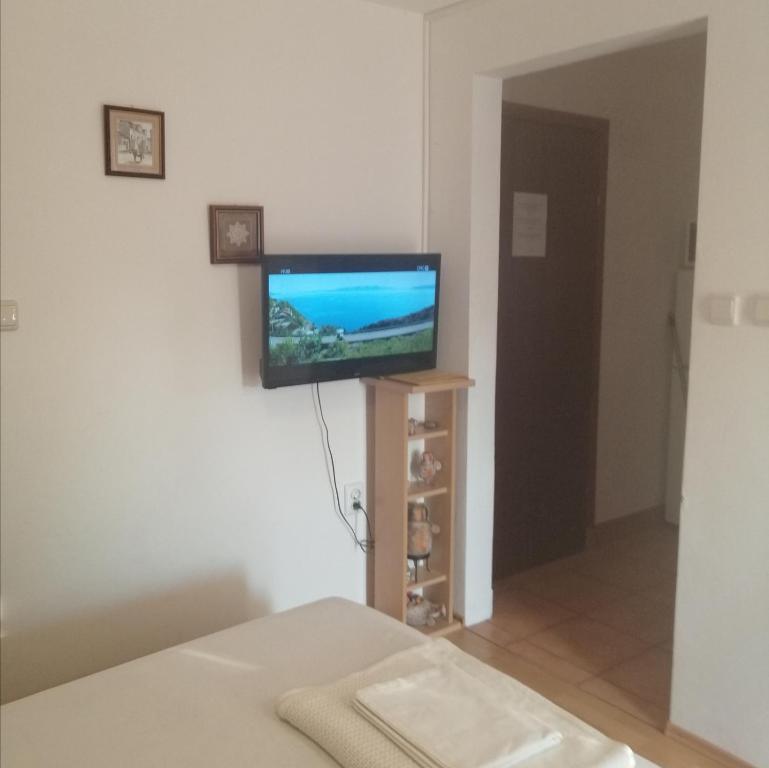 Televízia a/alebo spoločenská miestnosť v ubytovaní Apartment in Privlaka with sea view, terrace, air conditioning, WiFi 3591-2
