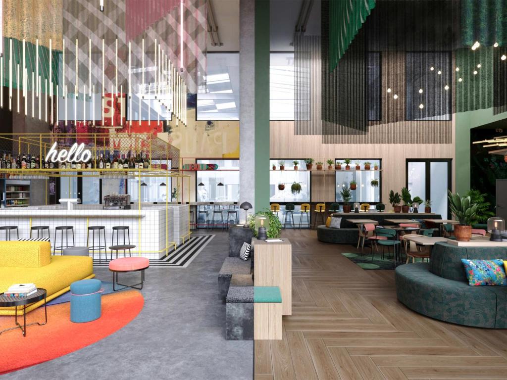 Posezení v ubytování ibis Styles Copenhagen Orestad
