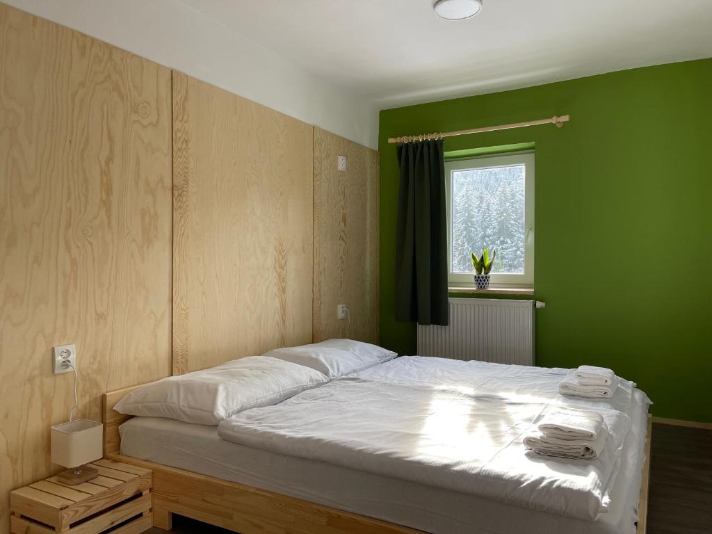 Postel nebo postele na pokoji v ubytování Penzion Mája