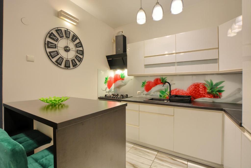 Kuchyňa alebo kuchynka v ubytovaní Art Apartament Krynica Zdrój Centrum