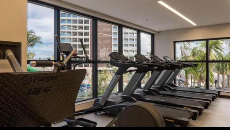 Fitness centrum a/nebo fitness zařízení v ubytování SALINAS PREMIUM RESORT