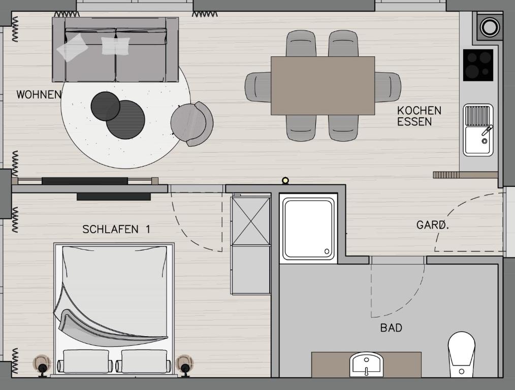 Plán poschodí v ubytovaní Apartment Streif LXL