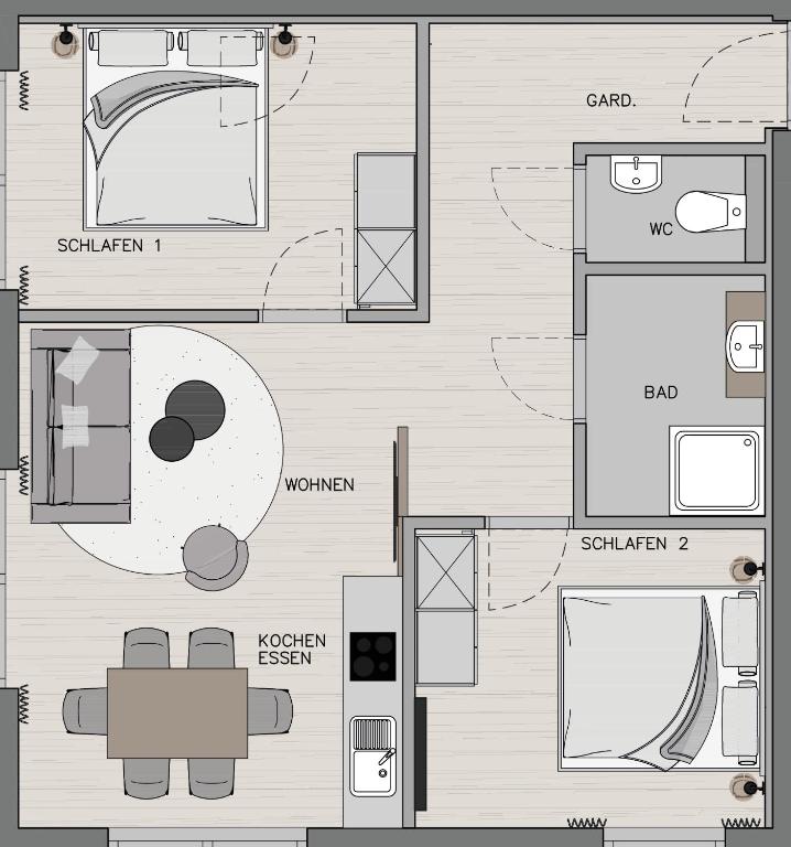 Plán poschodí v ubytovaní Apartment Streif LXL