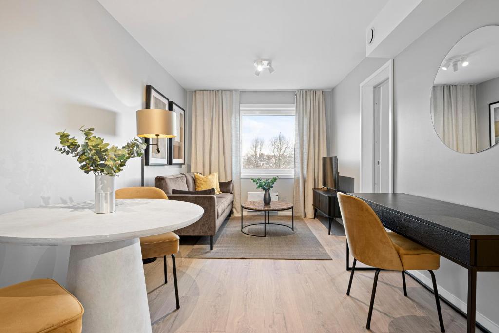 Posezení v ubytování Bjørvika Apartments - Sirkus Renaa