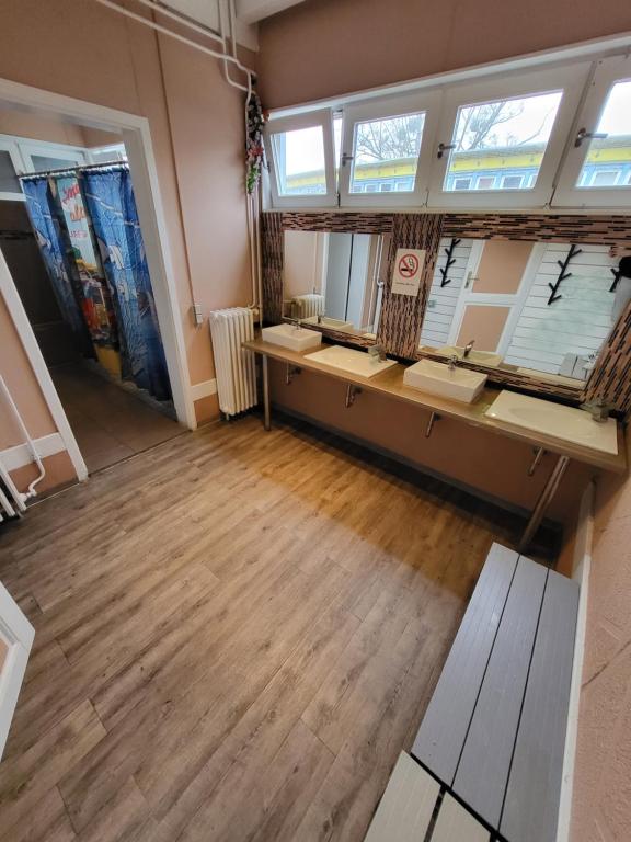 Posezení v ubytování EASY Lodges Berlin