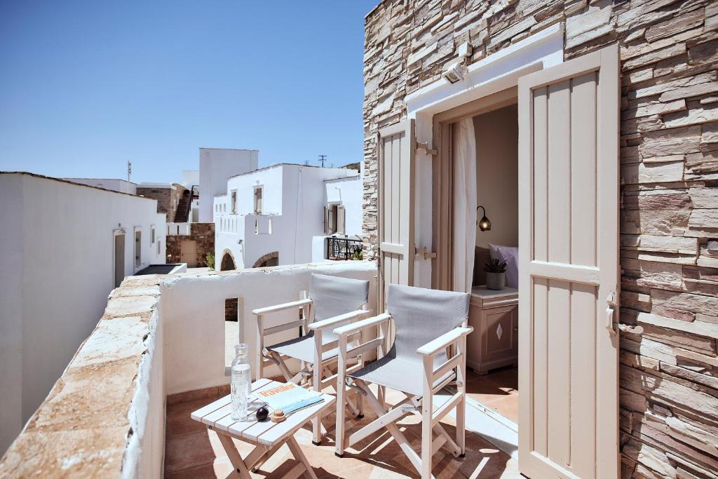 Balkón nebo terasa v ubytování Naxos Magic Village