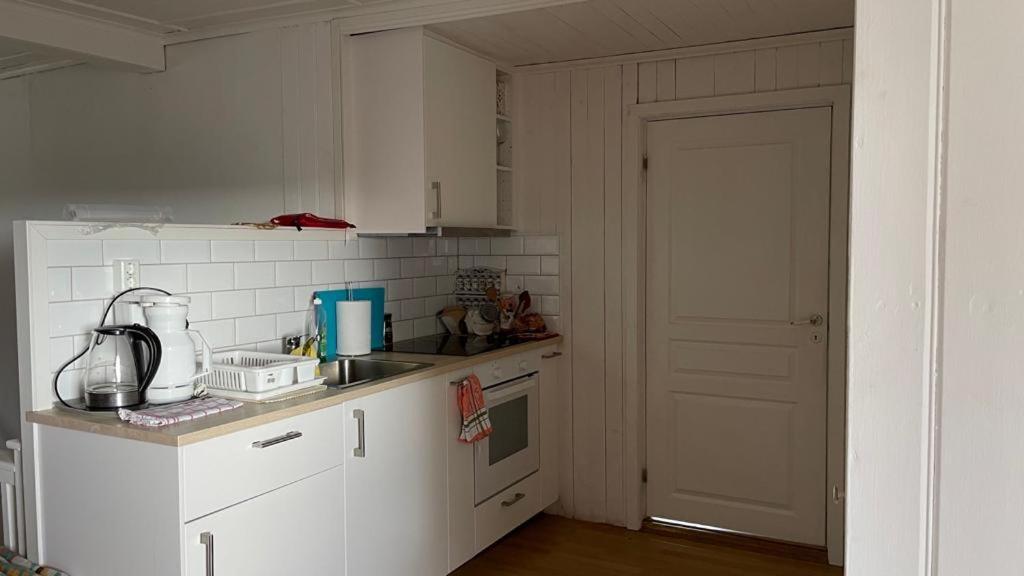 Kuchyň nebo kuchyňský kout v ubytování Manus Ferienwohnung