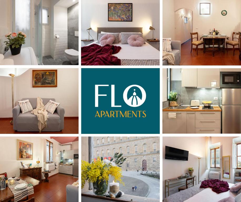 un collage di foto di un appartamento di Pitti - Flo Apartments a Firenze