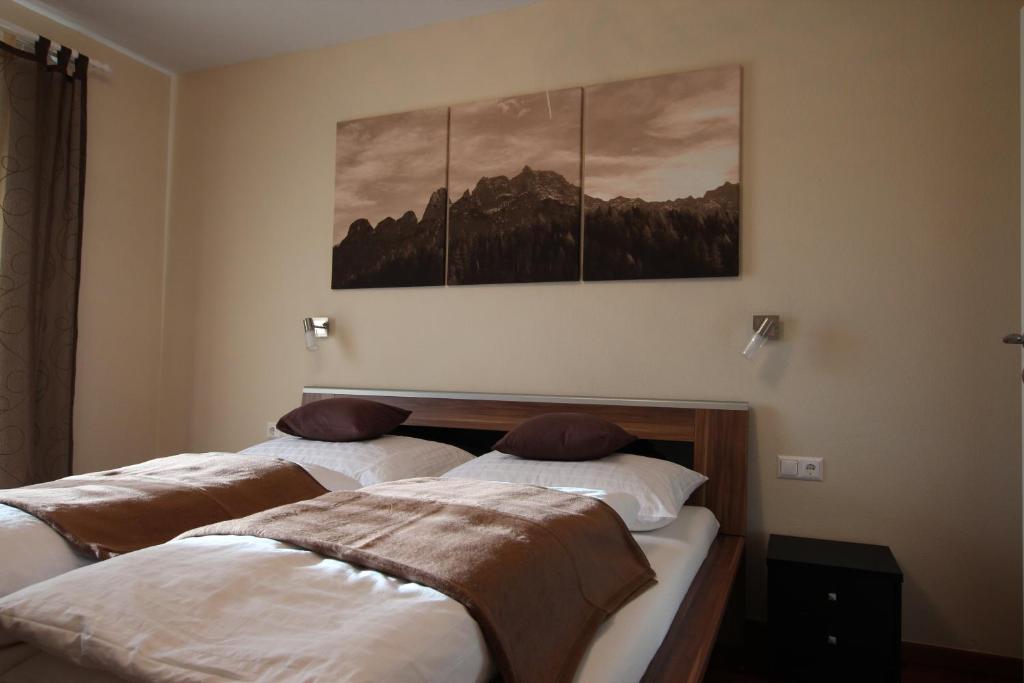 Posteľ alebo postele v izbe v ubytovaní Apartment Steinplatte