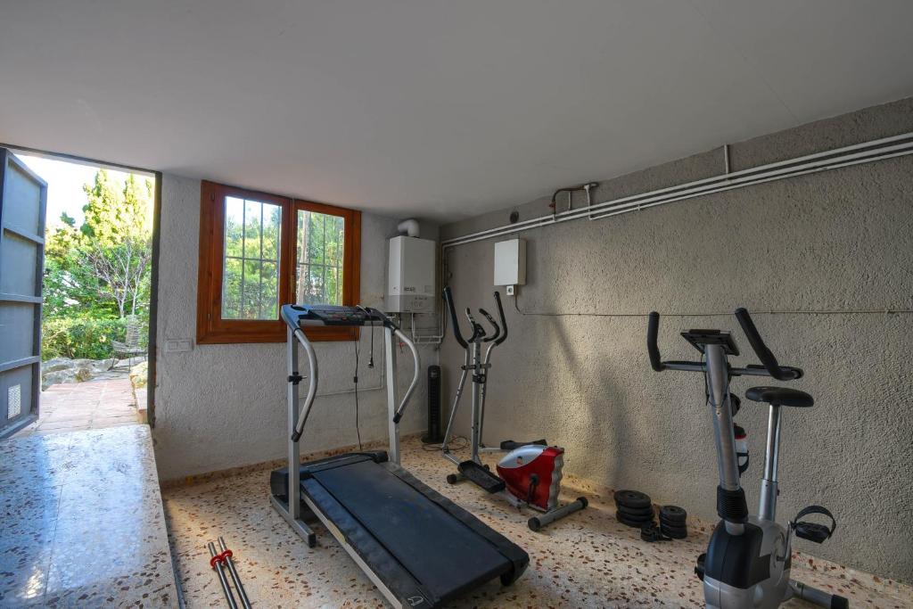 Posilňovňa alebo fitness centrum v ubytovaní Bogira