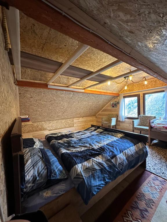 Postel nebo postele na pokoji v ubytování Alemiska bungalow