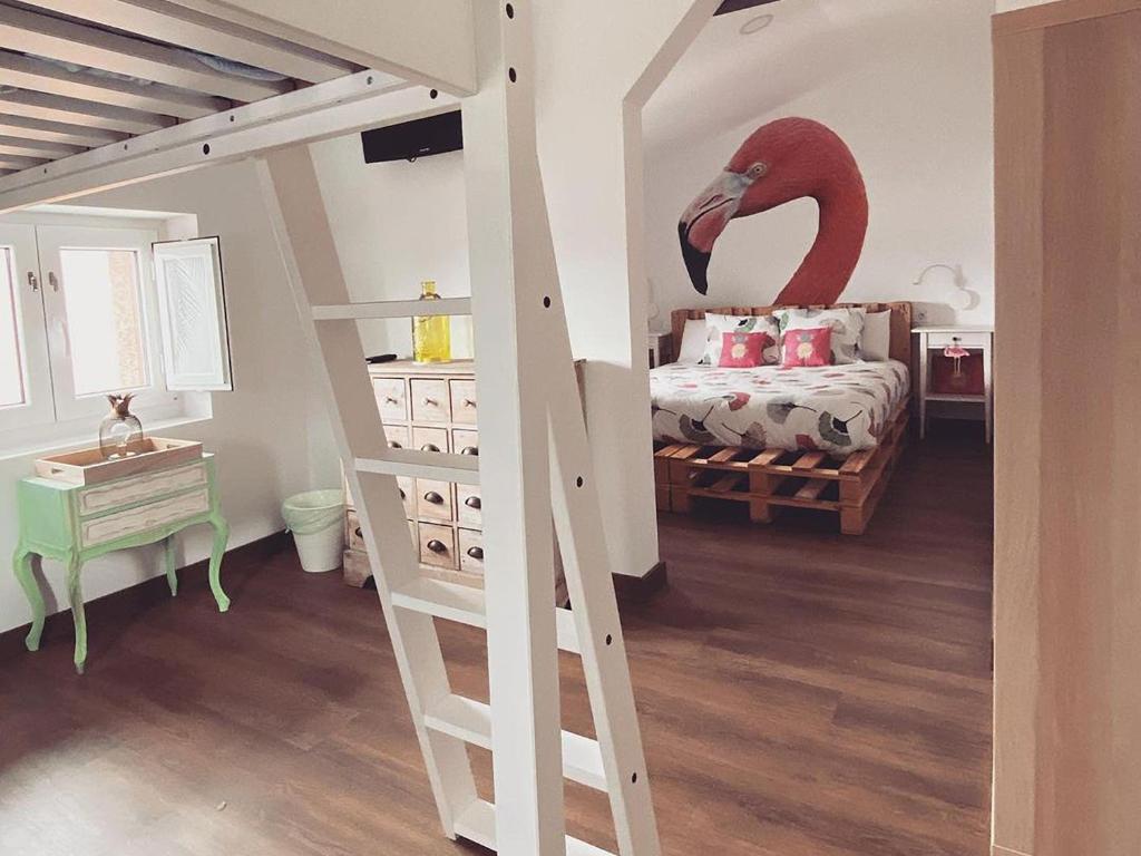 Postel nebo postele na pokoji v ubytování COCOS SURFHOUSE