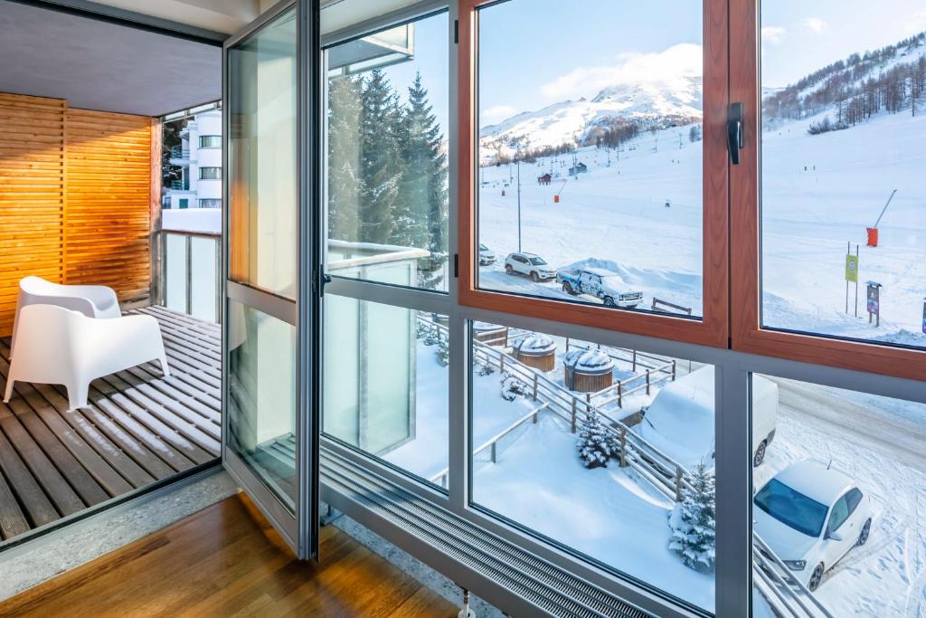 Terrazza su Sestriere Lux v zime