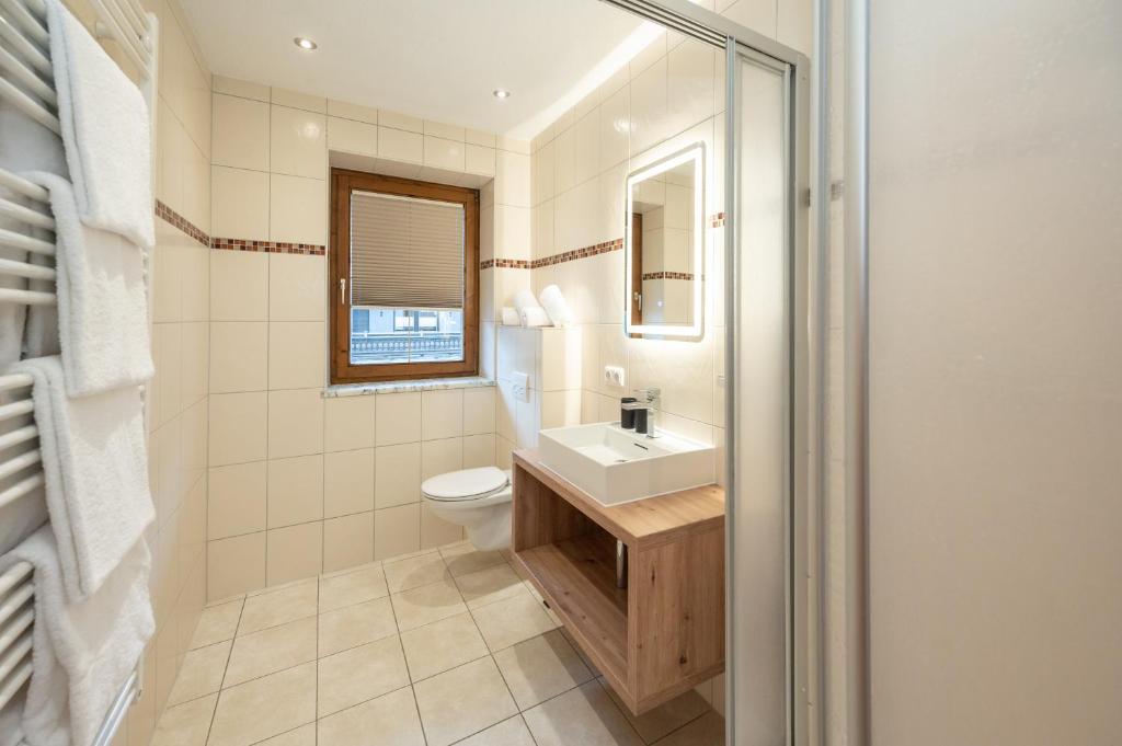 Koupelna v ubytování Kuckuck Hinterthal - Appartements