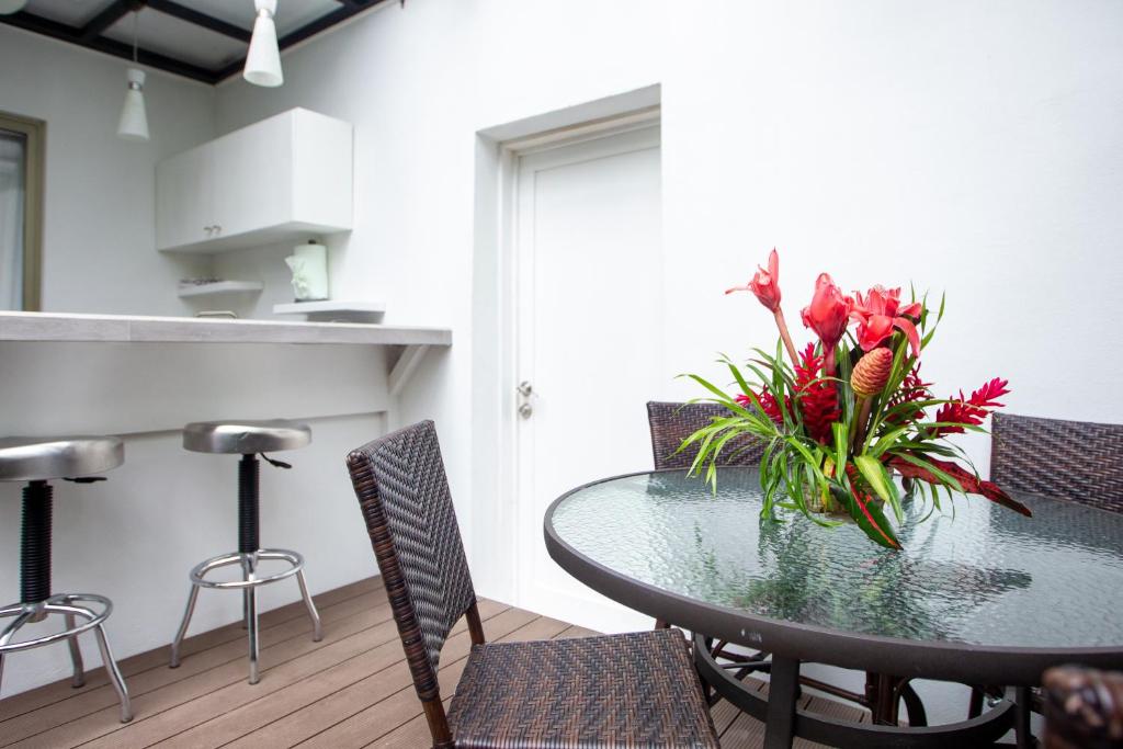 Kuchyň nebo kuchyňský kout v ubytování La Vela Boutique Hotel