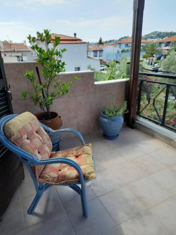 Balkon lub taras w obiekcie Cozy maisonette in Pefkochori Chalkidiki