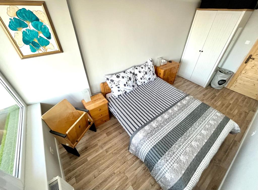 Posteľ alebo postele v izbe v ubytovaní K1 Panoramic apartment