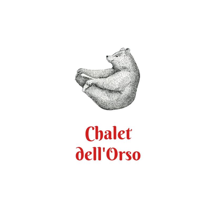 un dibujo blanco y negro de un perezoso en Chalet dell'Orso, en Pescasseroli